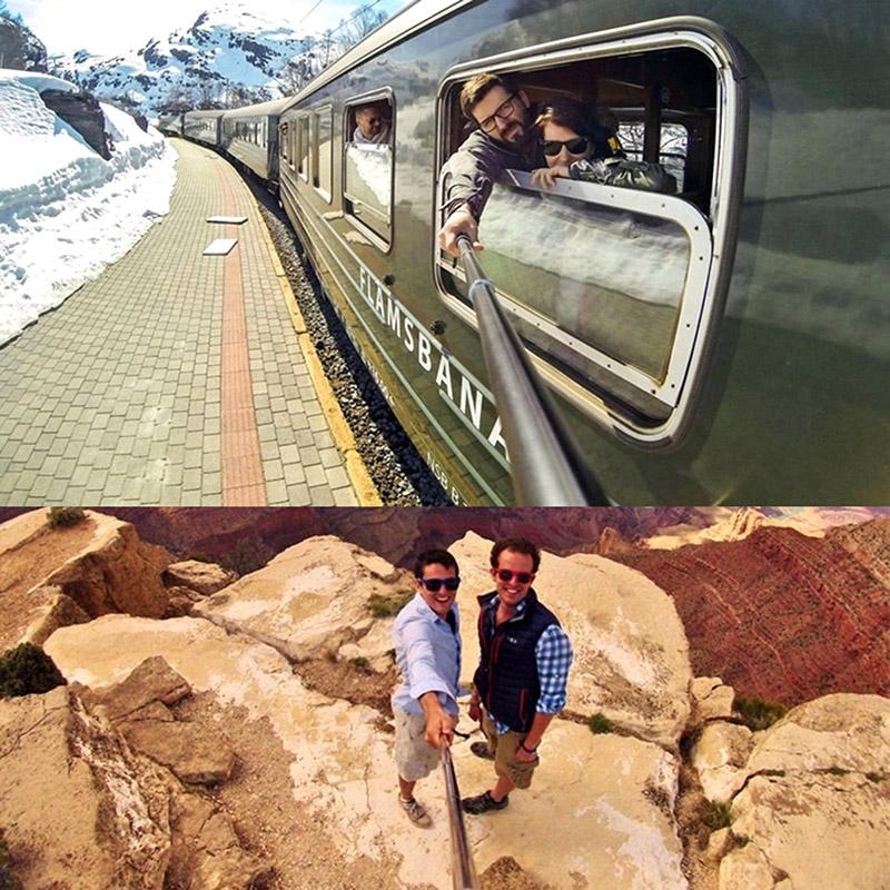 Extendable Monopod for Action Cameras - 49cm - Blue