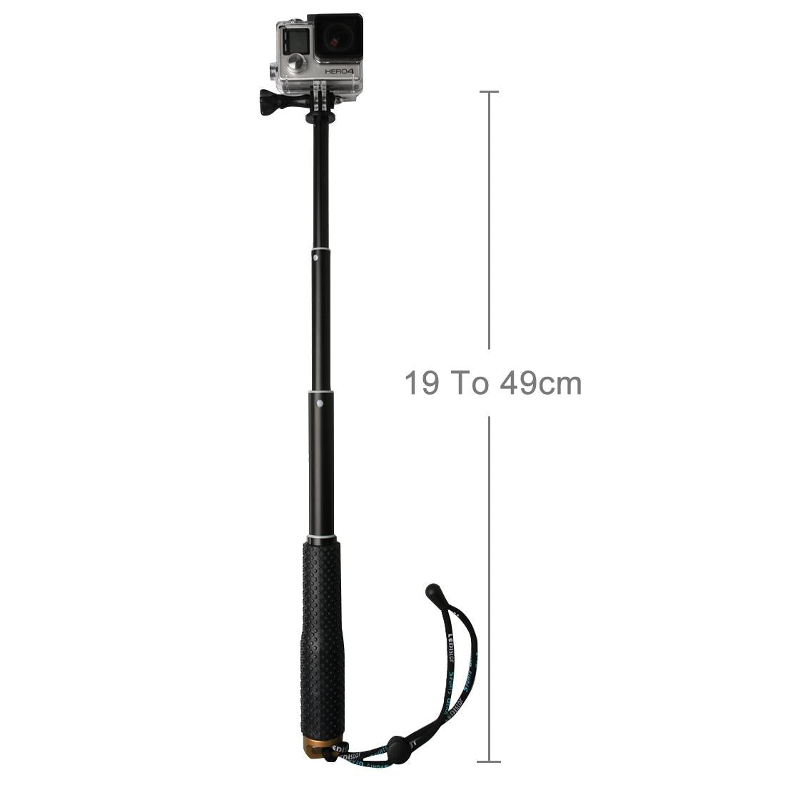 Extendable Monopod for Action Cameras - 49cm - Blue