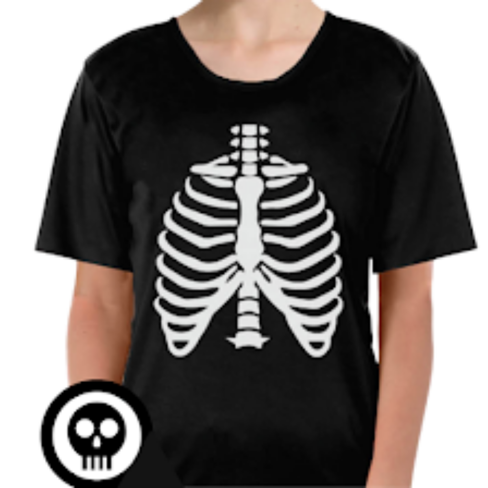 Adult Mens Womens Skeleton T Shirt Top Day Of The Dead Halloween Bones Bedworld