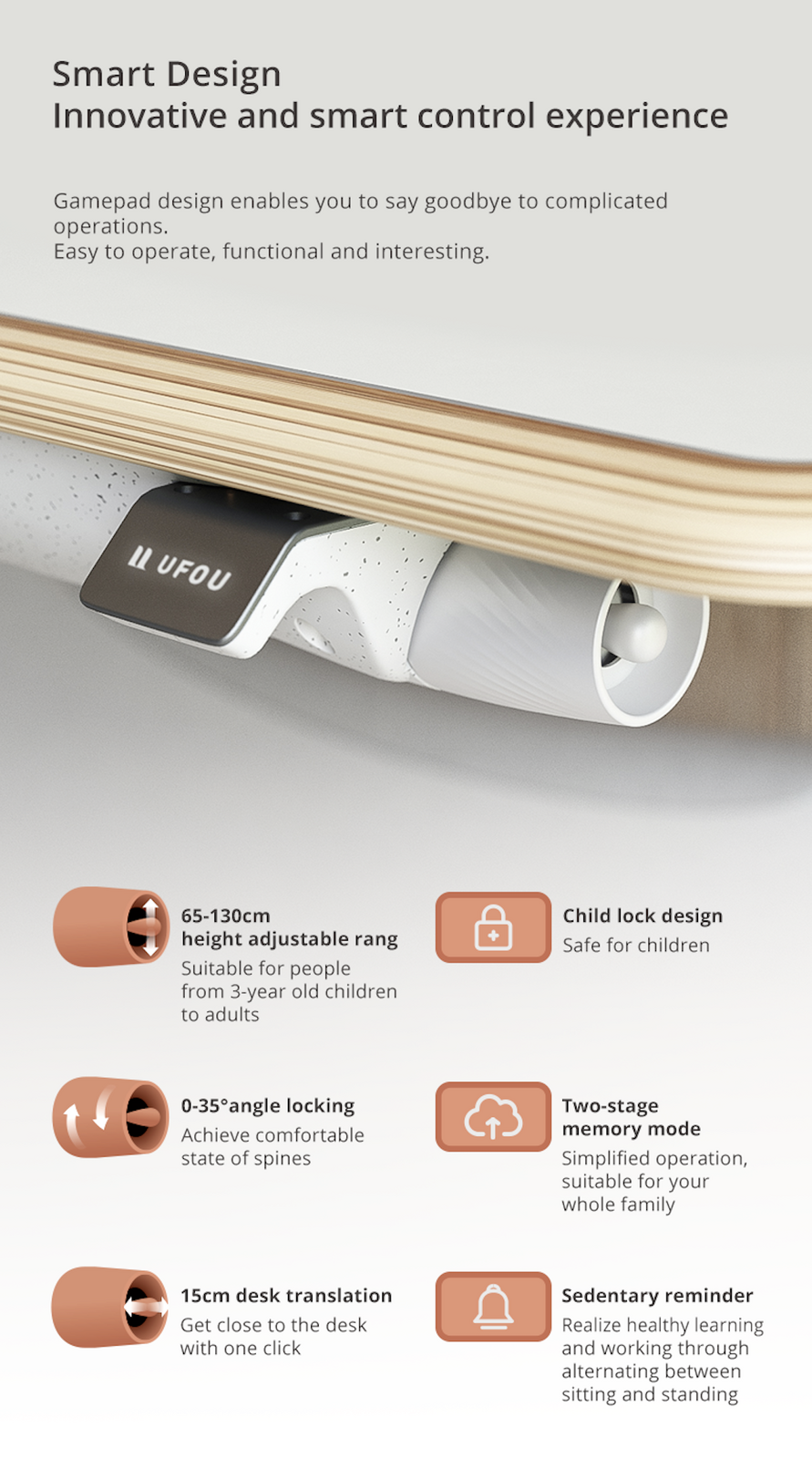 1.2m UFO UPON Electric Sit-Stand Desk - Height Adjustable