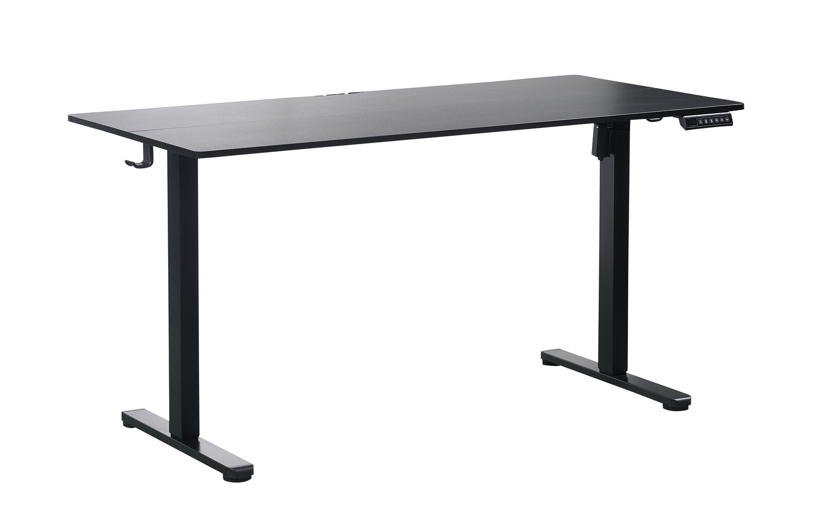 Ergonomic Kids Study Chair & Adjustable Electric Standing Desk Set ??Blue Chair & Black Desk
