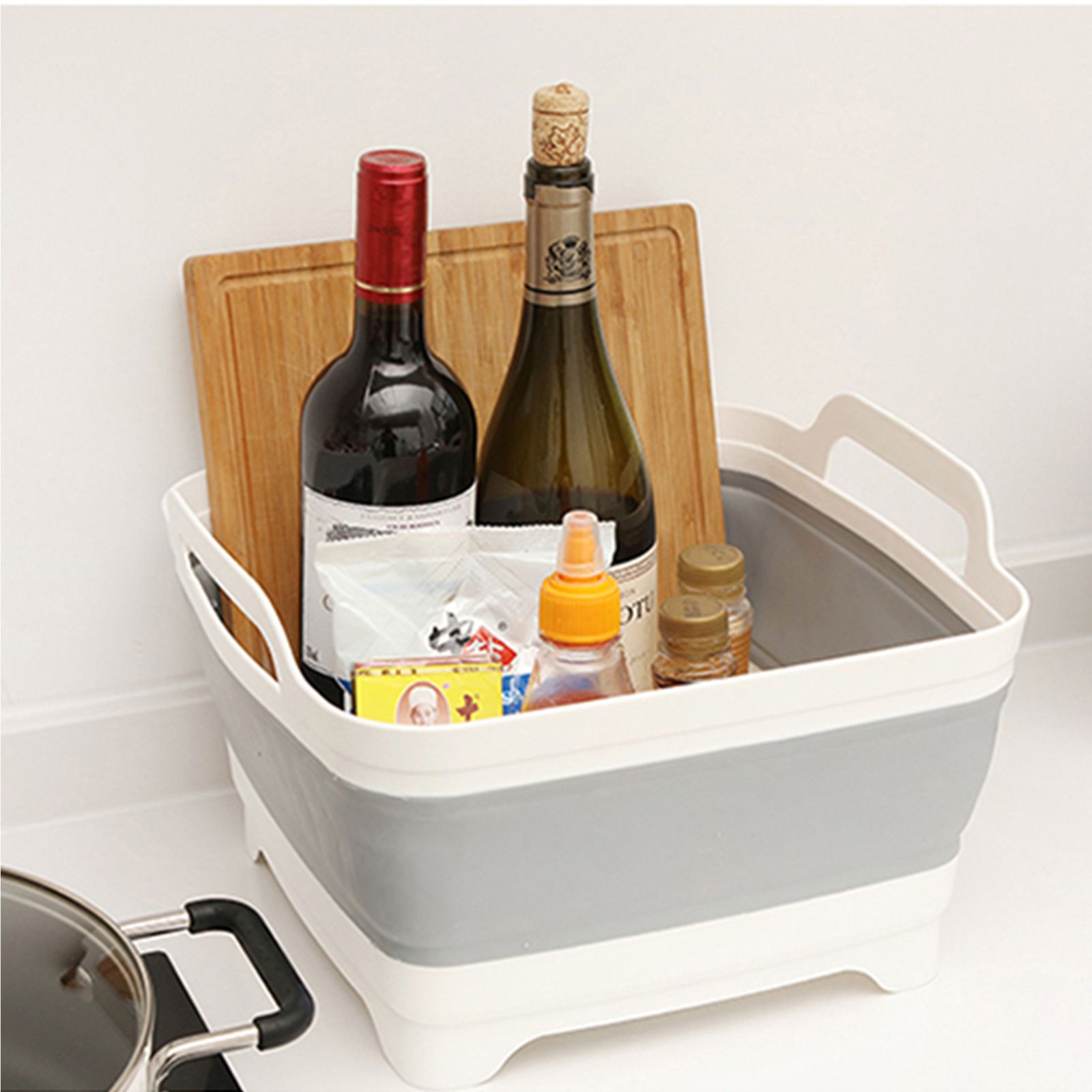 2x Collapsible Strainer Foldable Fruit Veggies Wash Colander Storage Basket Bedworld