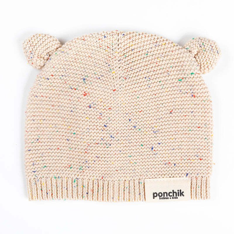 Ponchik Babies + Kids Bear Knitted Beanie Hat - Carmel Bedworld