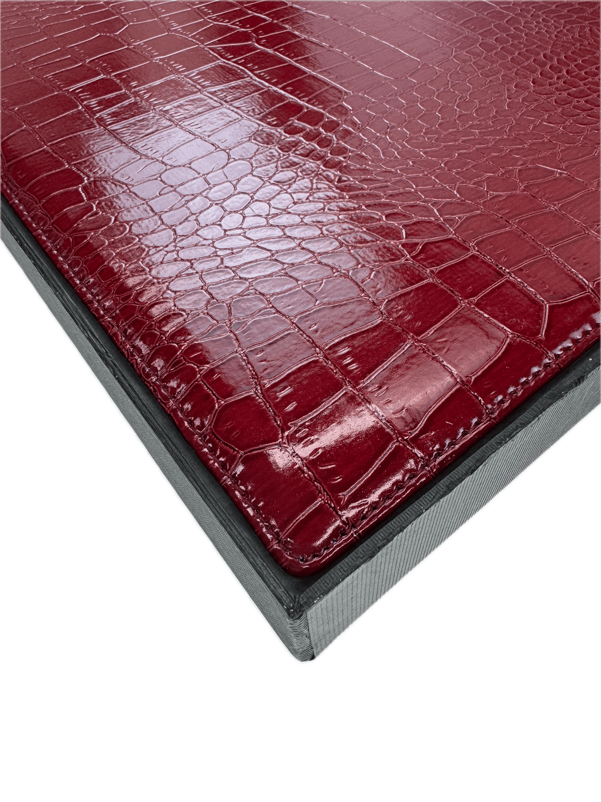 de Burg 4 Piece Table Place Mat Set Placemat with Croc Pattern - Red