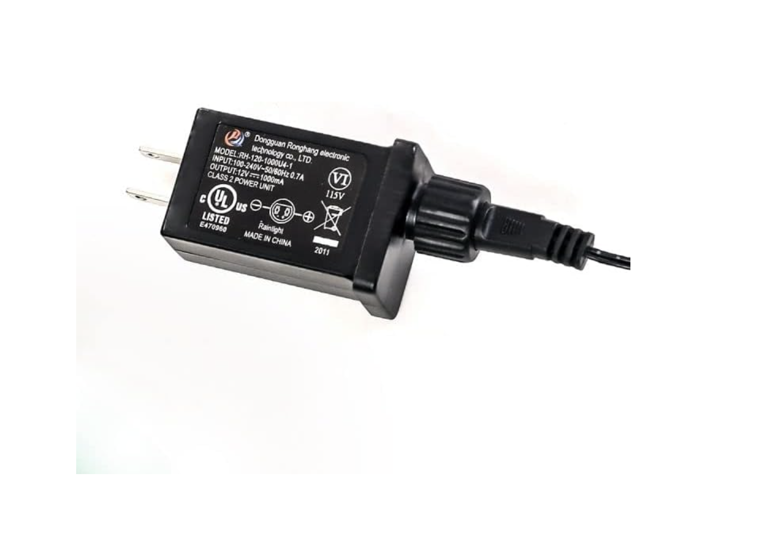 Power transformer module with plug connector for inflatable LED decoration