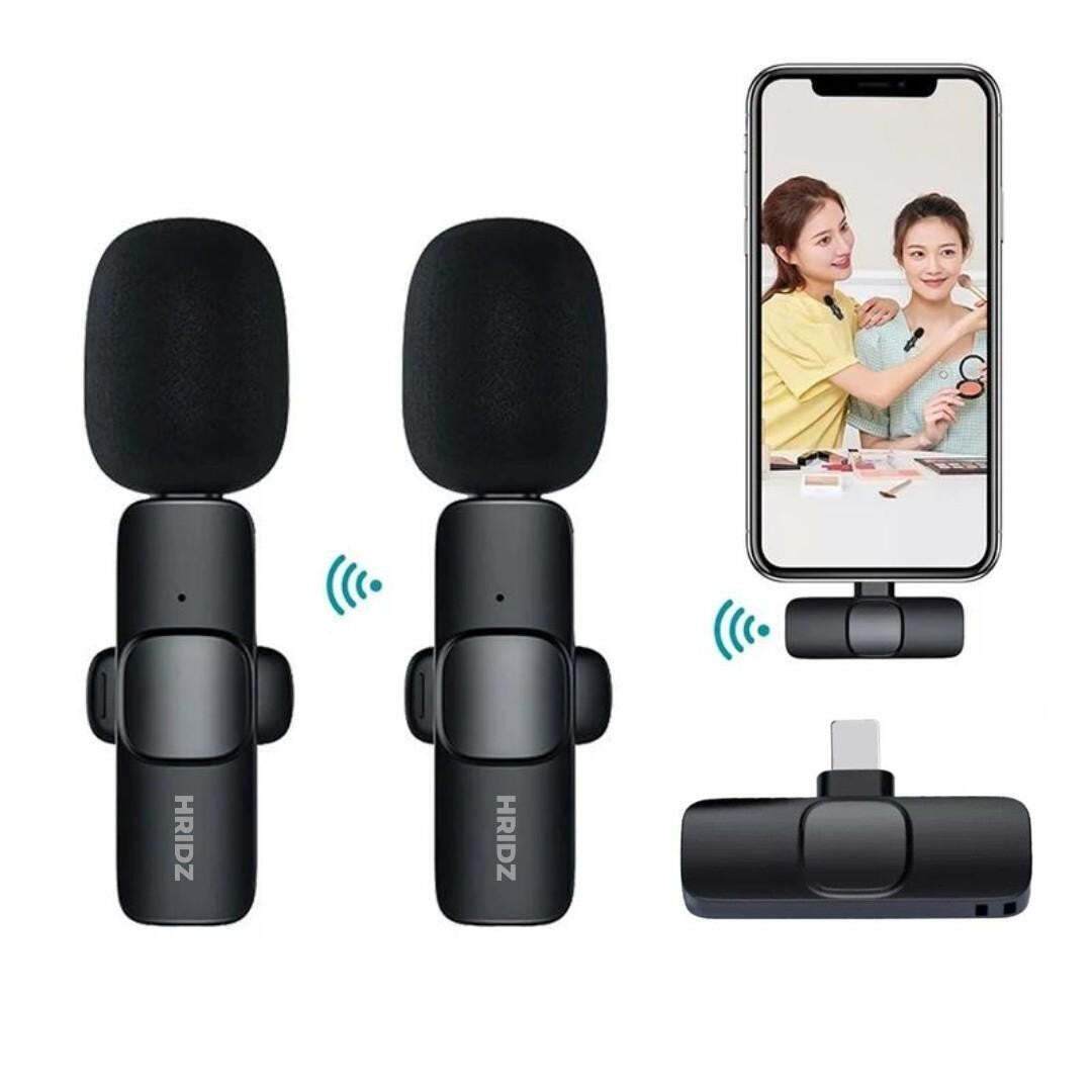 Hridz K9 Wireless Rechargeable 2 in 1 fast connection Microphone For fast connection Port Devices Recording Interview