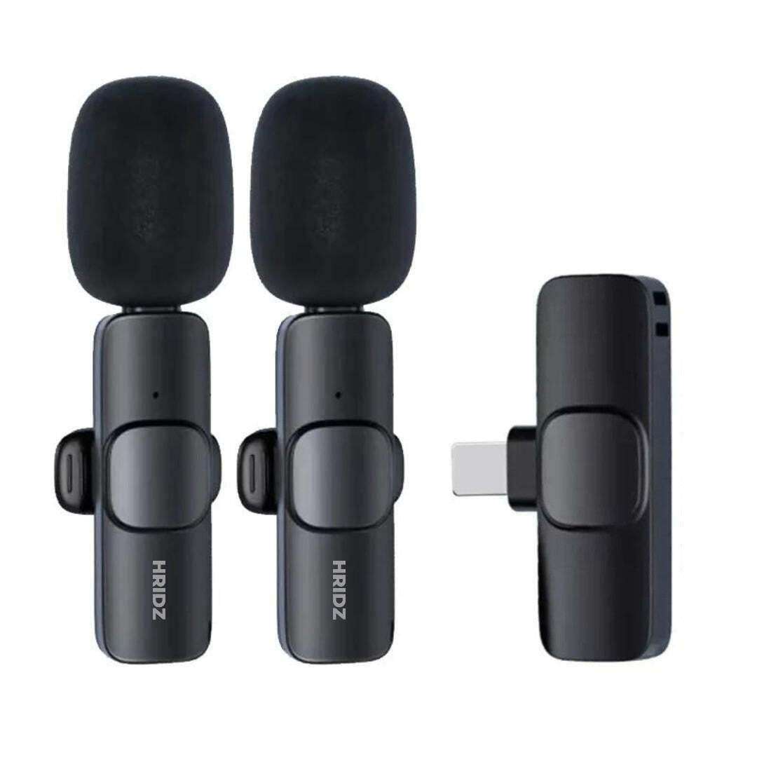Hridz K9 Wireless Rechargeable 2 in 1 fast connection Microphone For fast connection Port Devices Recording Interview