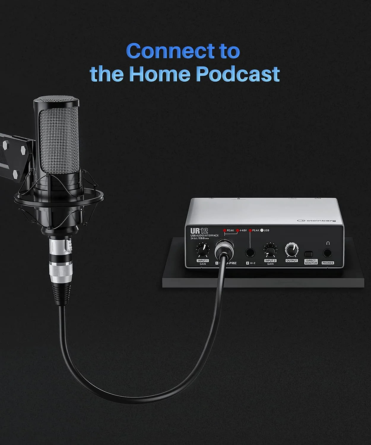 XLR male-to-female audio cable with connectors for microphone use