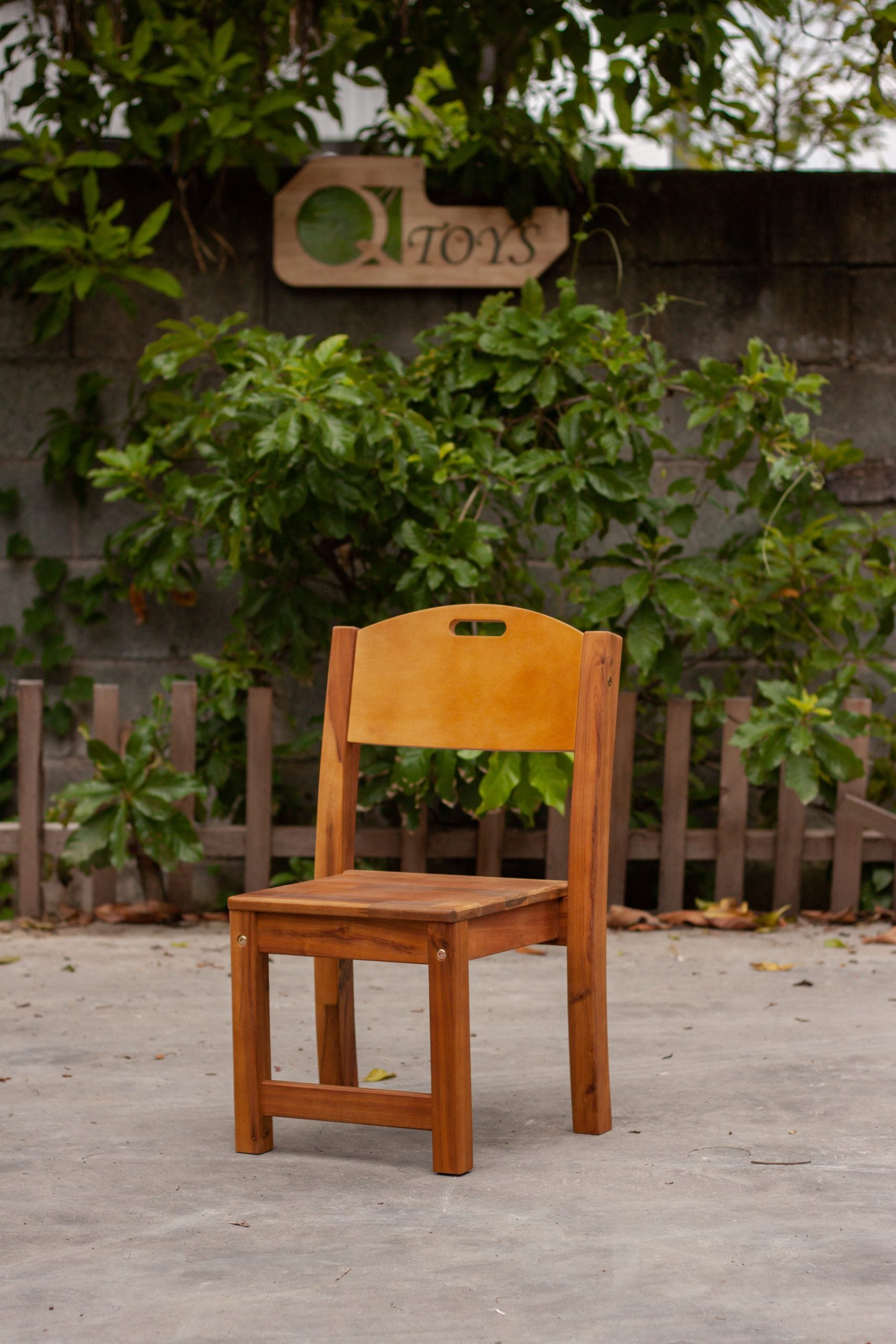 2 x Acacia Stacking Chair