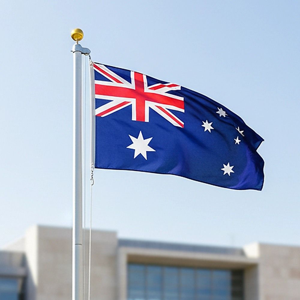 6.0m Flag Pole Full Set / Kit w Australian Flag Bedworld