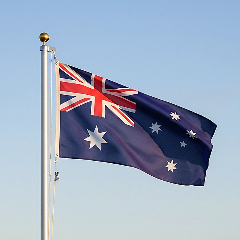 6.0m Flag Pole Full Set / Kit w Australian Flag Bedworld