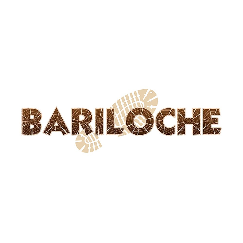 Decorative BARILOOCHE logo graphic on white background