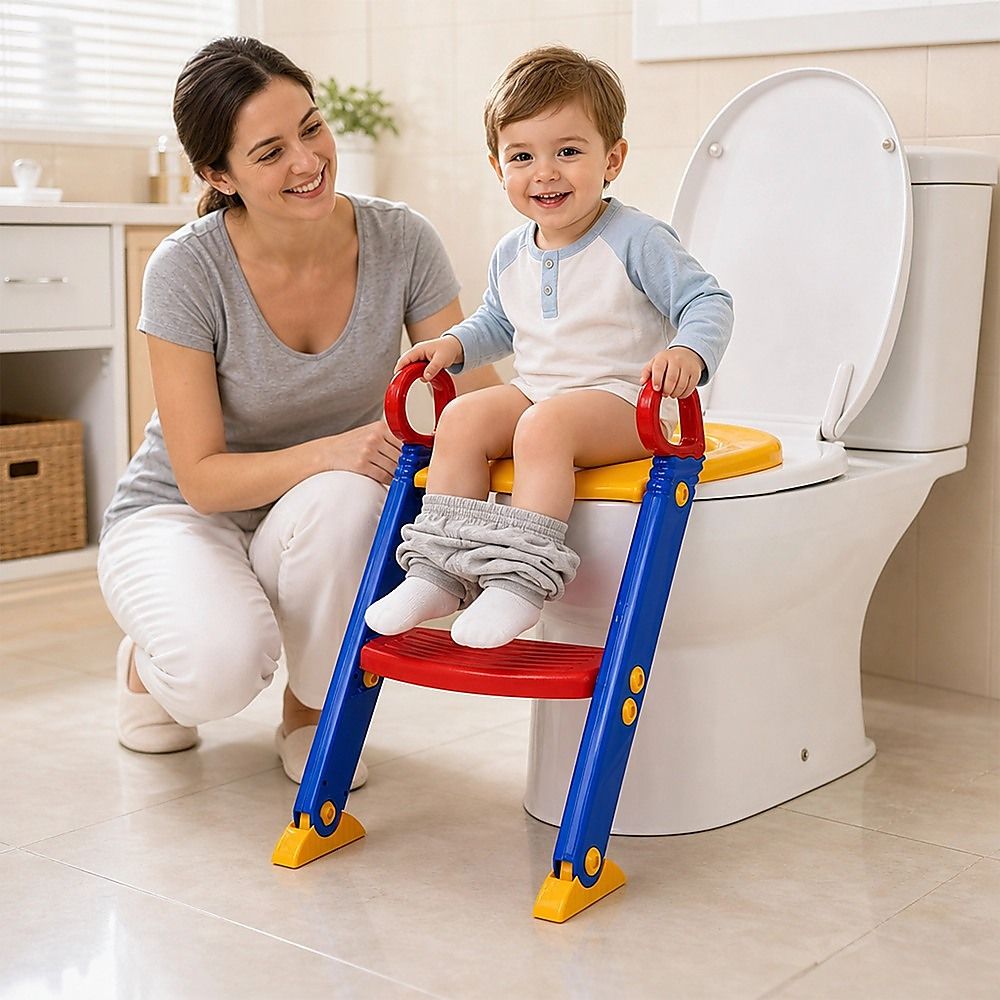 Kids Toilet Ladder Baby Toddler Training Toilet Step Potty Seat Non Slip Trainer Bedworld
