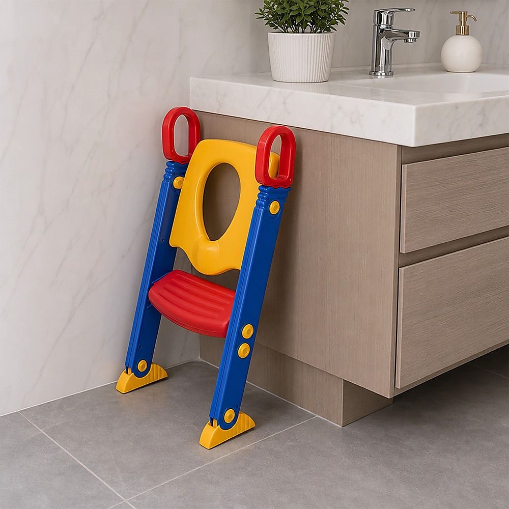 Kids Toilet Ladder Baby Toddler Training Toilet Step Potty Seat Non Slip Trainer Bedworld