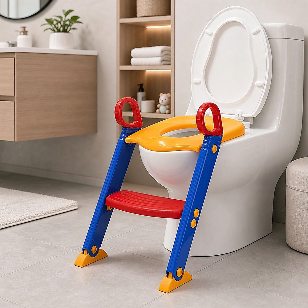 Kids Toilet Ladder Baby Toddler Training Toilet Step Potty Seat Non Slip Trainer Bedworld