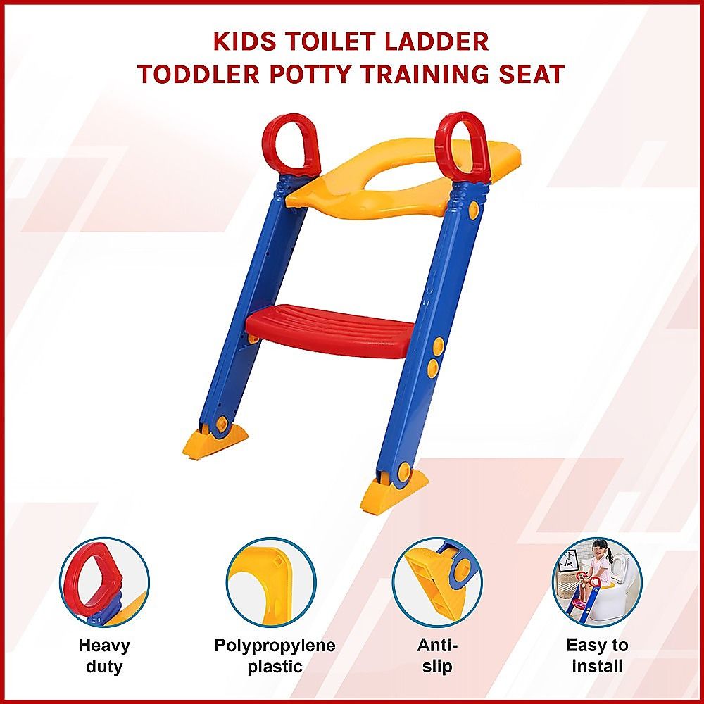 Kids Toilet Ladder Baby Toddler Training Toilet Step Potty Seat Non Slip Trainer Bedworld