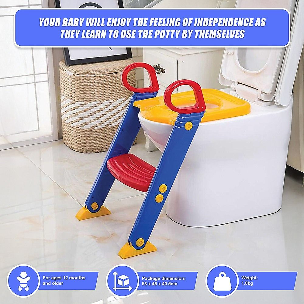 Kids Toilet Ladder Baby Toddler Training Toilet Step Potty Seat Non Slip Trainer Bedworld