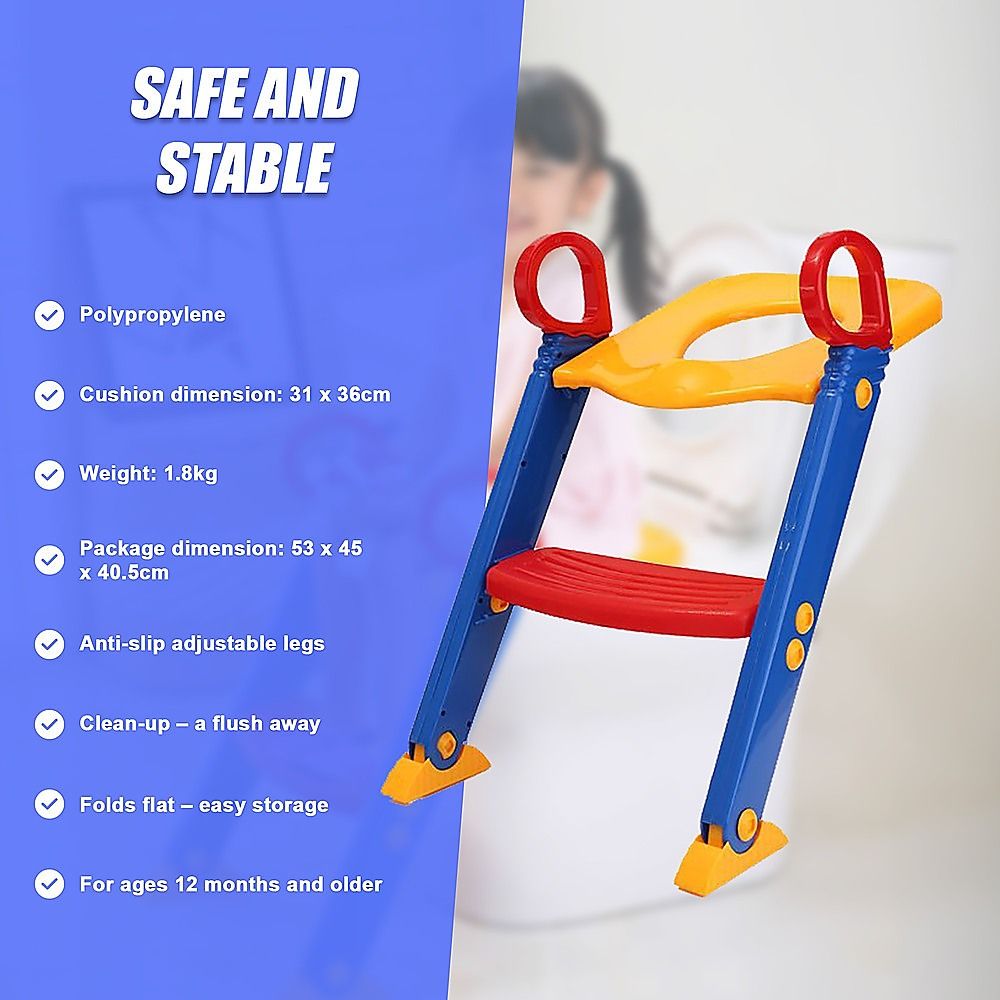 Kids Toilet Ladder Baby Toddler Training Toilet Step Potty Seat Non Slip Trainer Bedworld