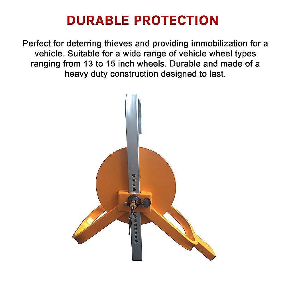 Car Vehicle Wheel Clamp Lock – Heavy Duty Anti-Theft Security Device