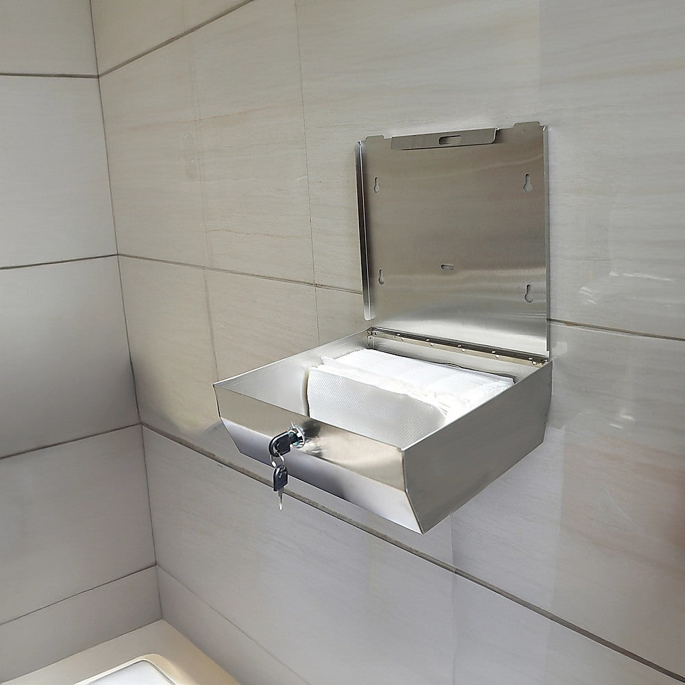 304 Stainless Steel Hand Paper Towel Dispenser Holder Toilet Heavy Duty