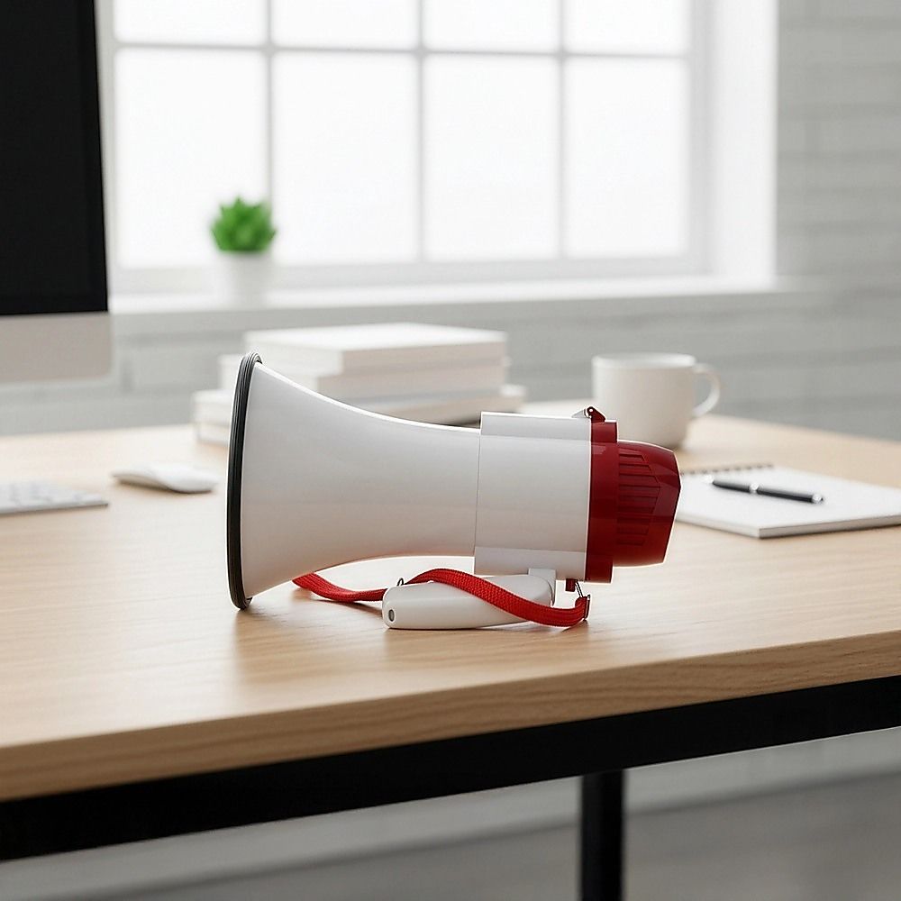 Audio Megaphone 25Watt Bull Horn with Siren Bedworld