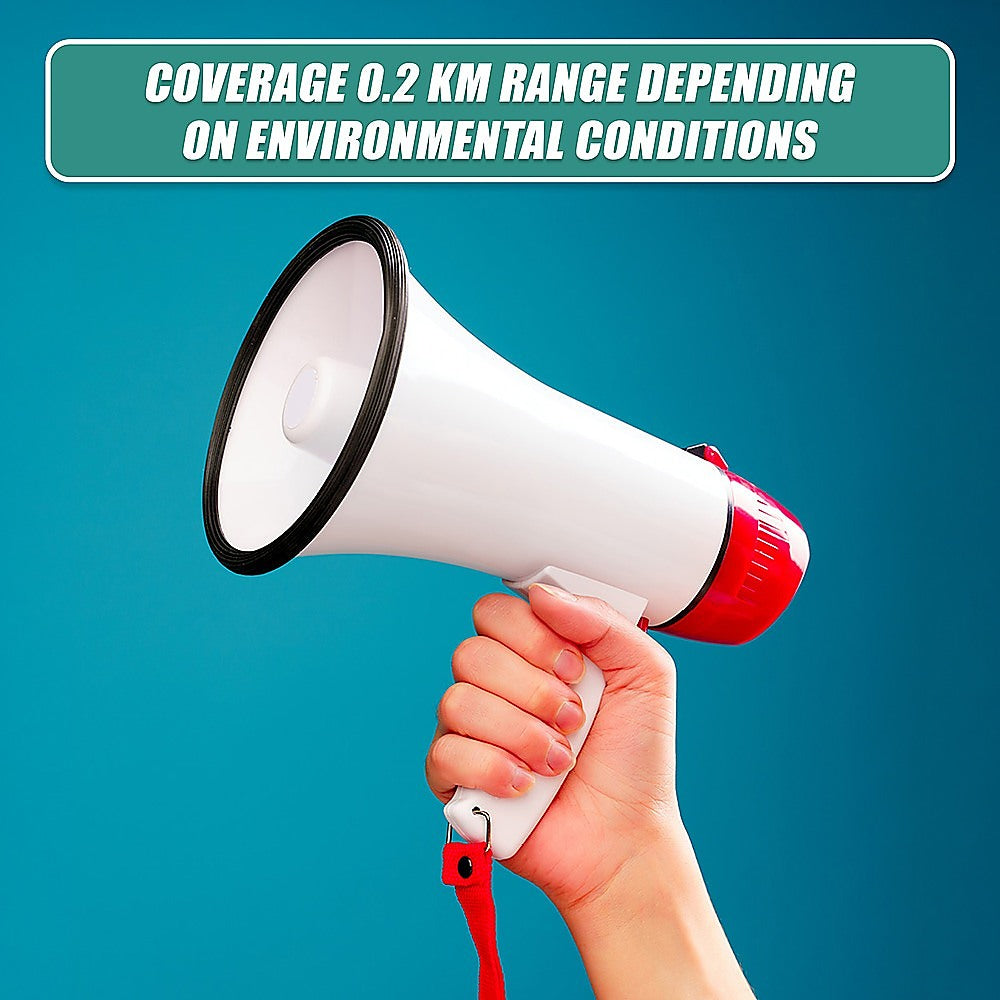 Audio Megaphone 25Watt Bull Horn with Siren