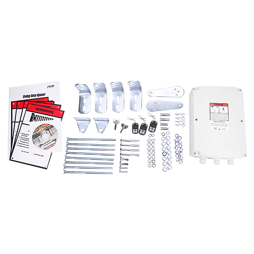 1000kg Solar Double Swing Gate Opener - 20W Automatic