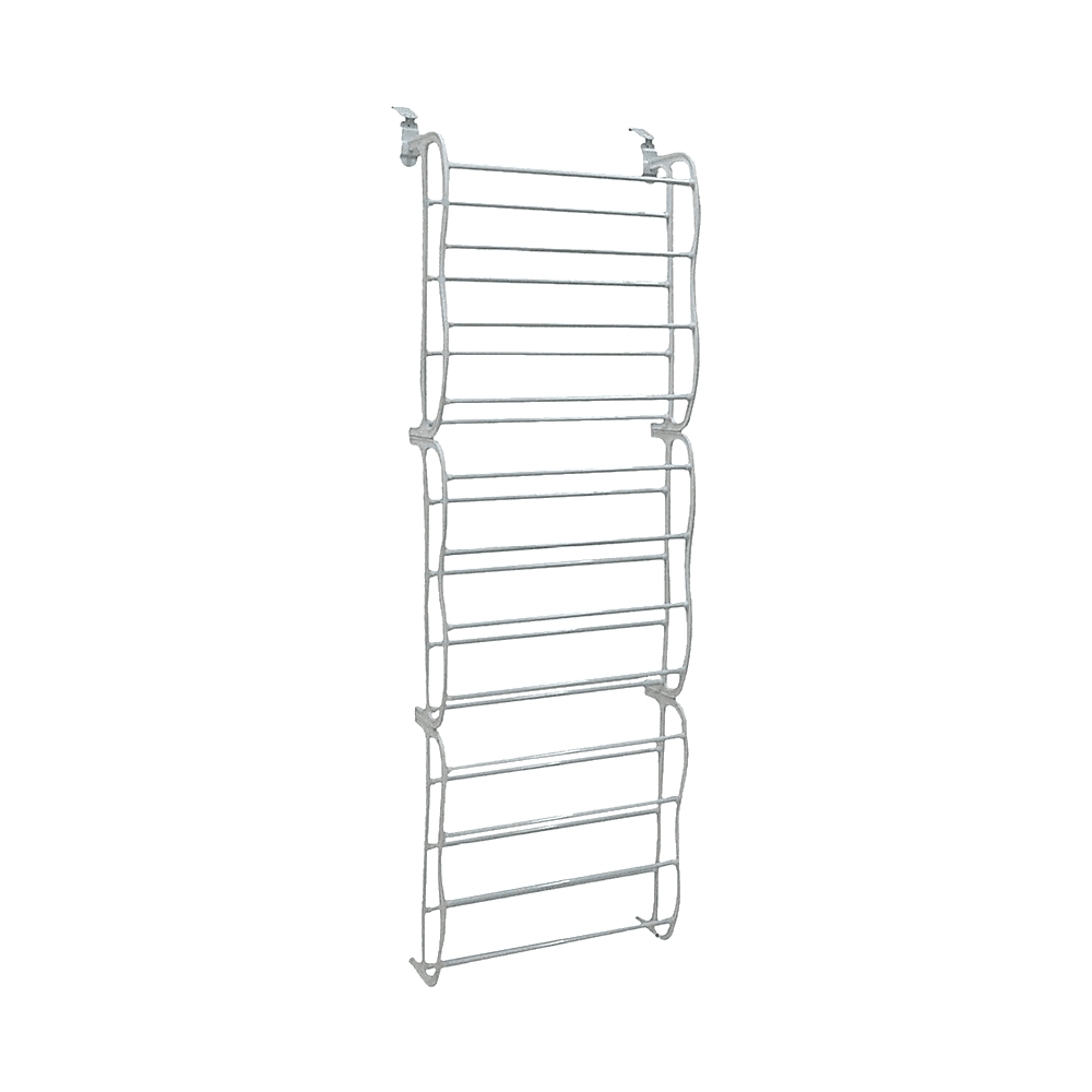 36 Pair Shoe Holder Organiser Over The Door Hanging Shelf Rack Storage Hook