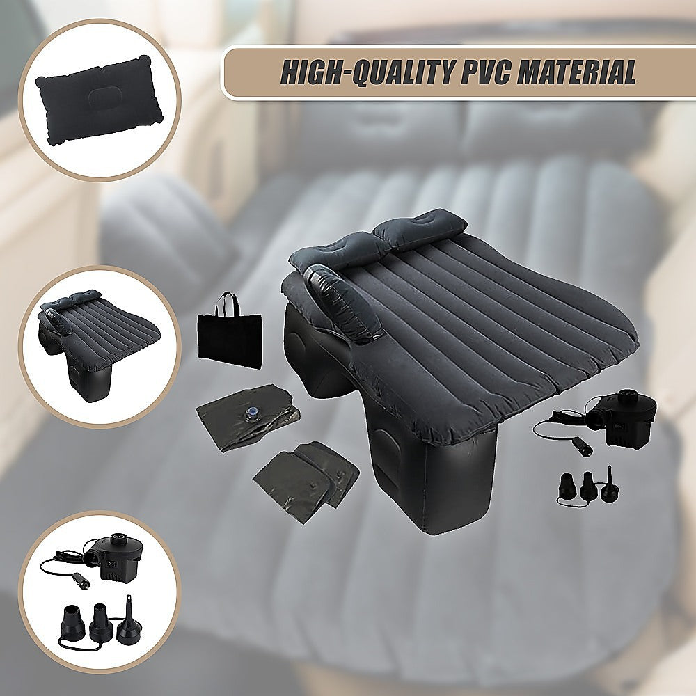 Inflatable Car Back Seat Mattress  Portable Travel Air Bed for Camping & Sleeping