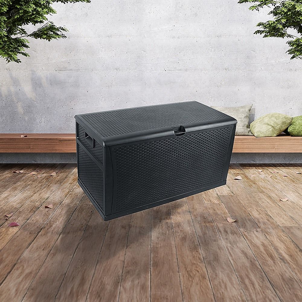 Patio Deck Box Outdoor Storage Plastic Bench Box 450 Litre Bedworld