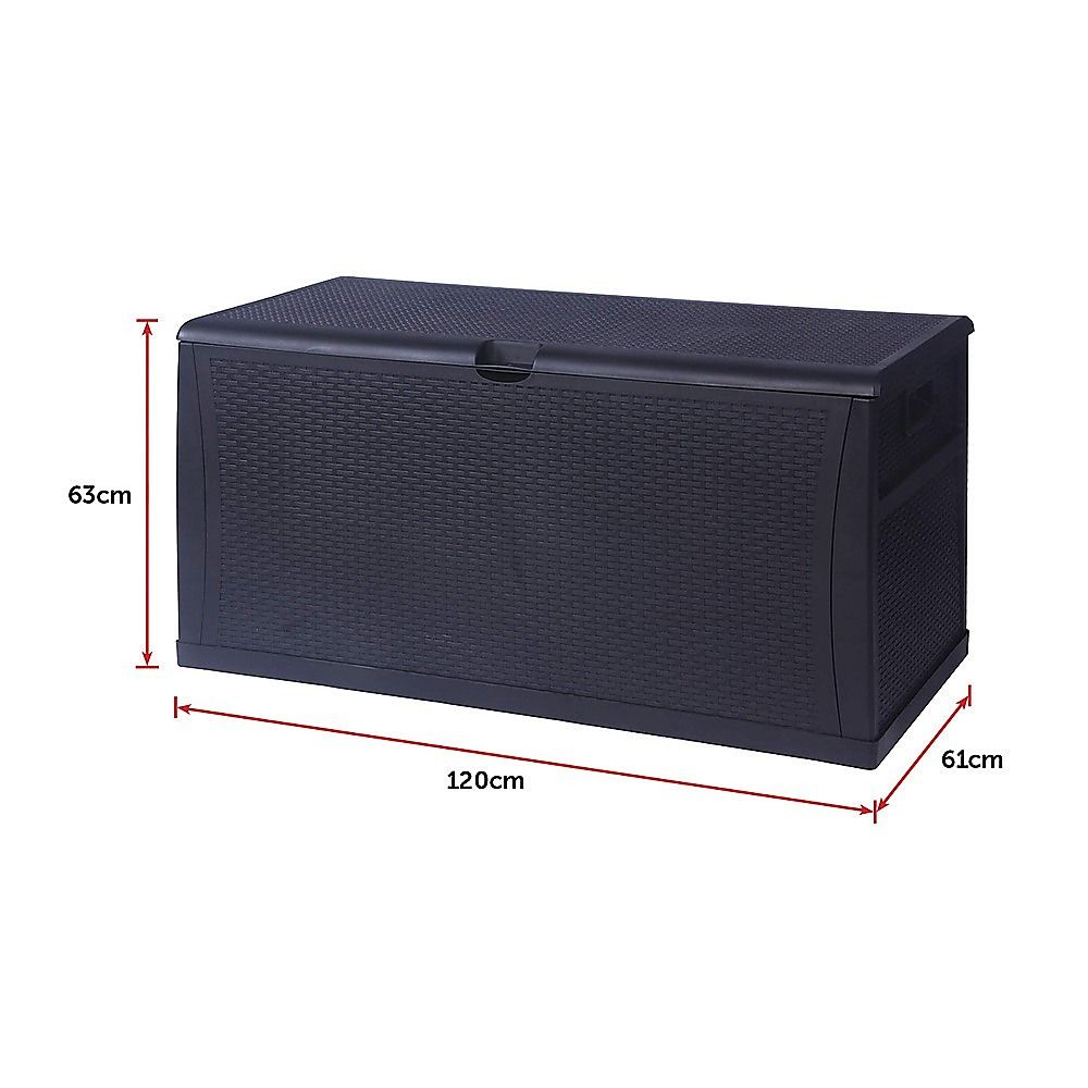 Patio Deck Box Outdoor Storage Plastic Bench Box 450 Litre Bedworld