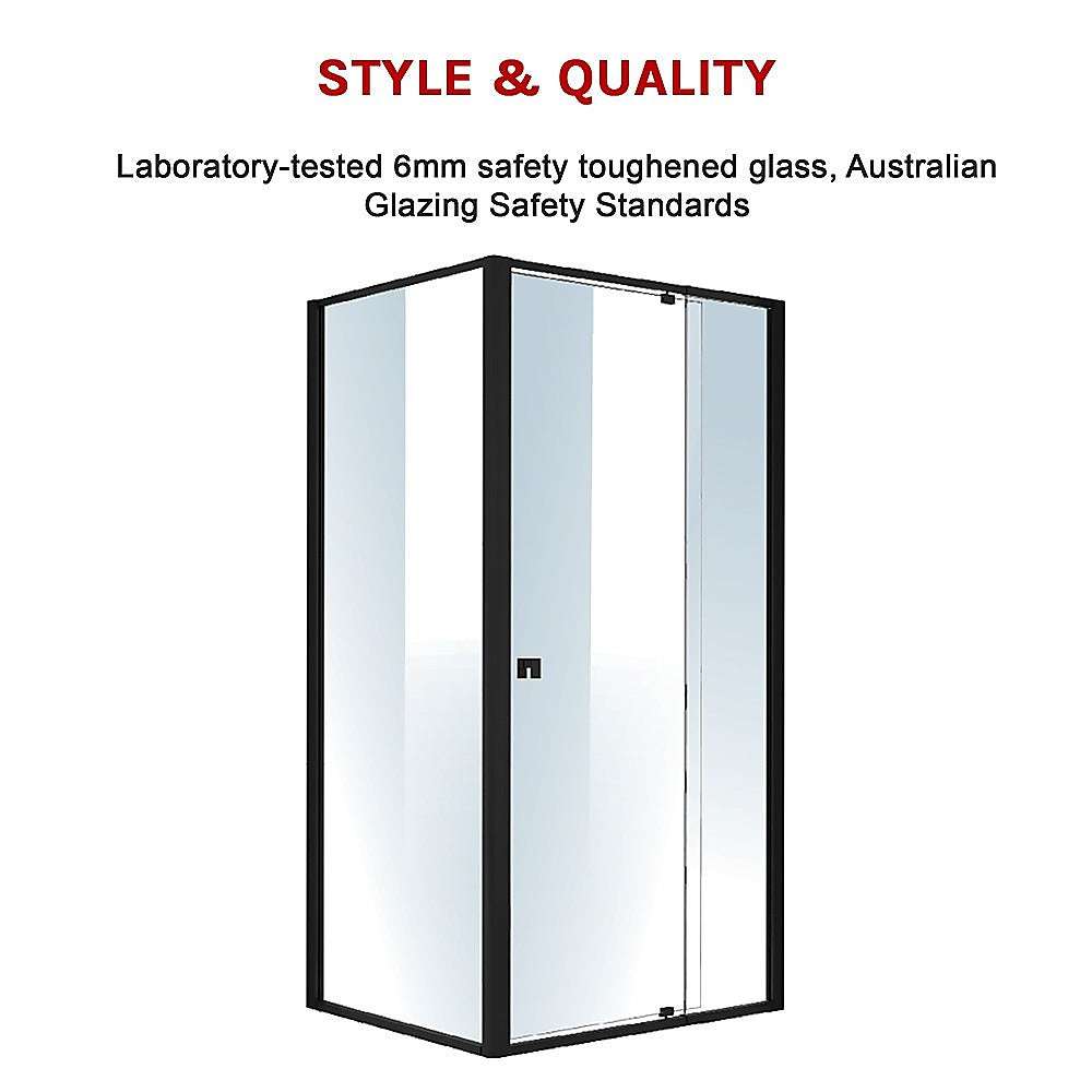Semi Frameless Shower Screen (98~106)x 195cm & (77~80)x 195cm Side AS/NZS Glass