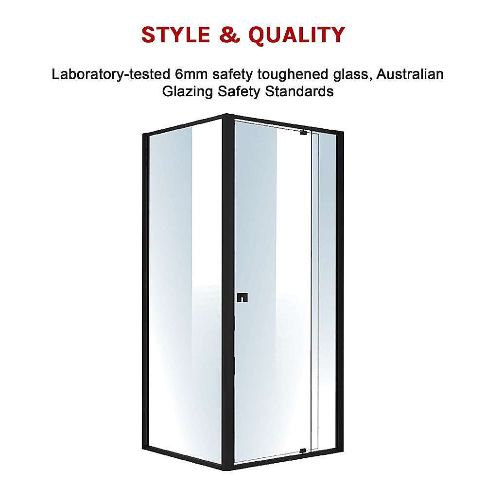 Semi Frameless Shower Screen (82~90)x 195cm & (77~80)x 195cm Side AS/NZS Glass