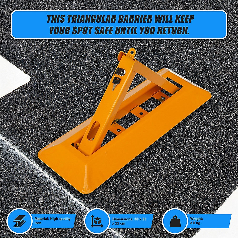 Fold Down Vehicle Security Car Parking Spot Lock Safety Bollard Barrier
