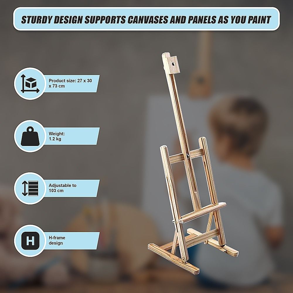 Tabletop Wood H-Frame Easel – Artist & Display Use Bedworld