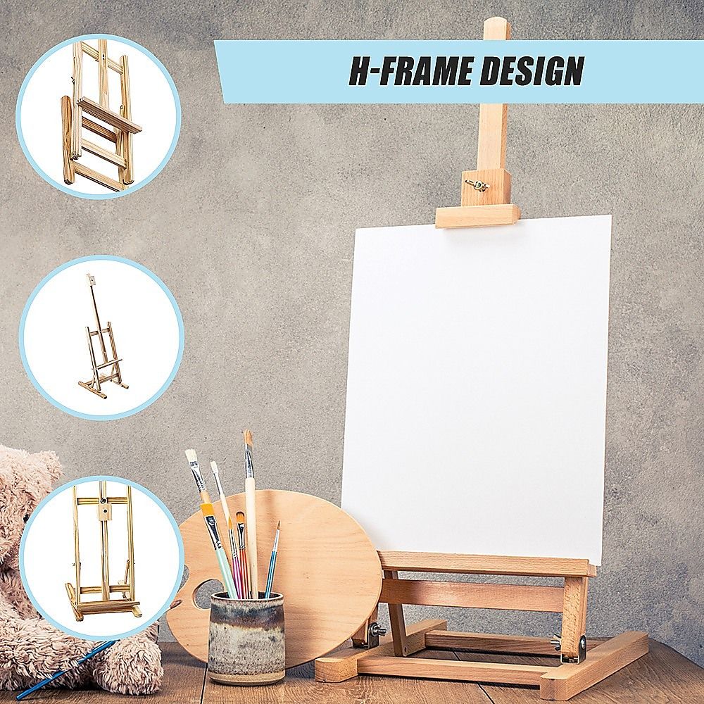 Tabletop Wood H-Frame Easel – Artist & Display Use Bedworld