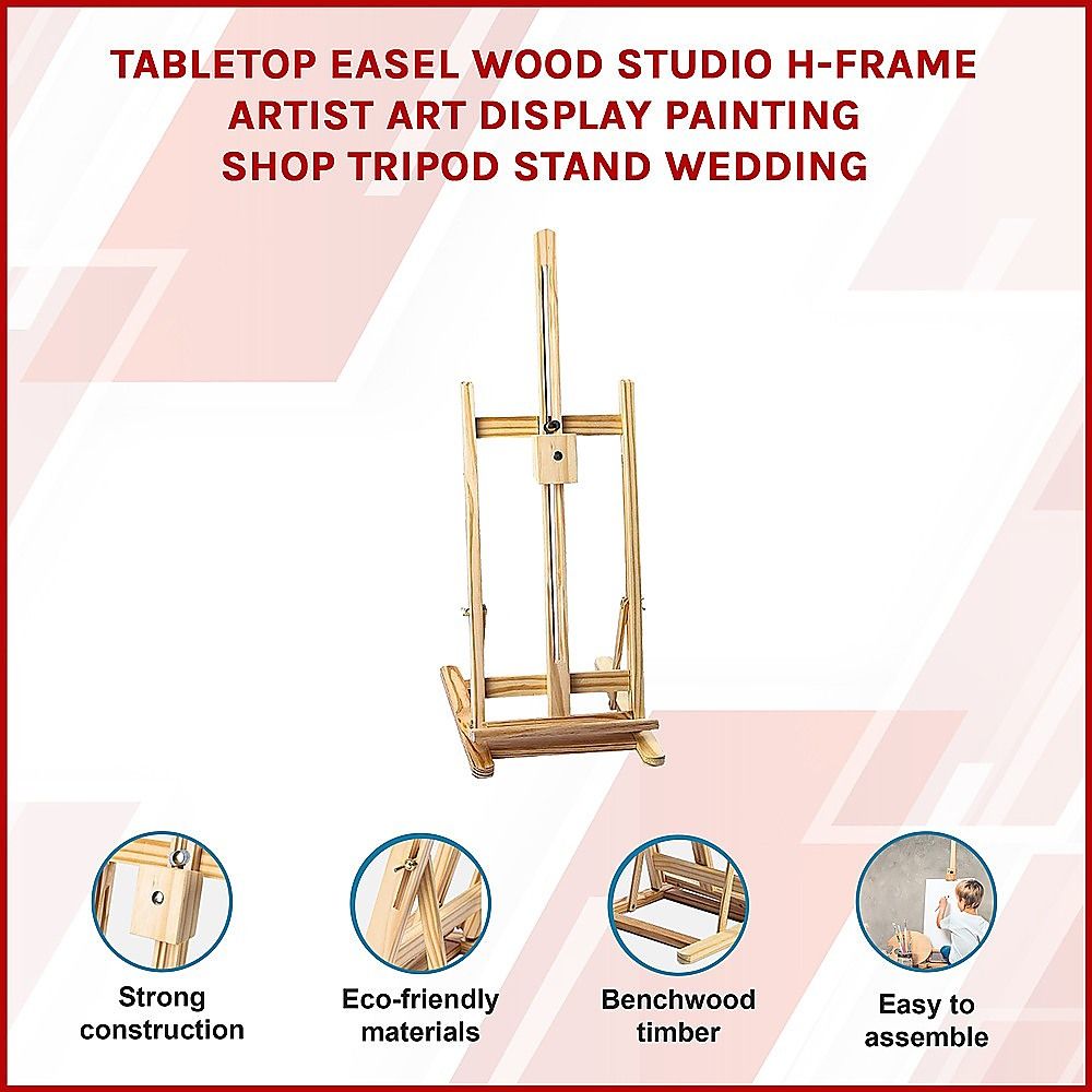 Tabletop Wood H-Frame Easel – Artist & Display Use Bedworld