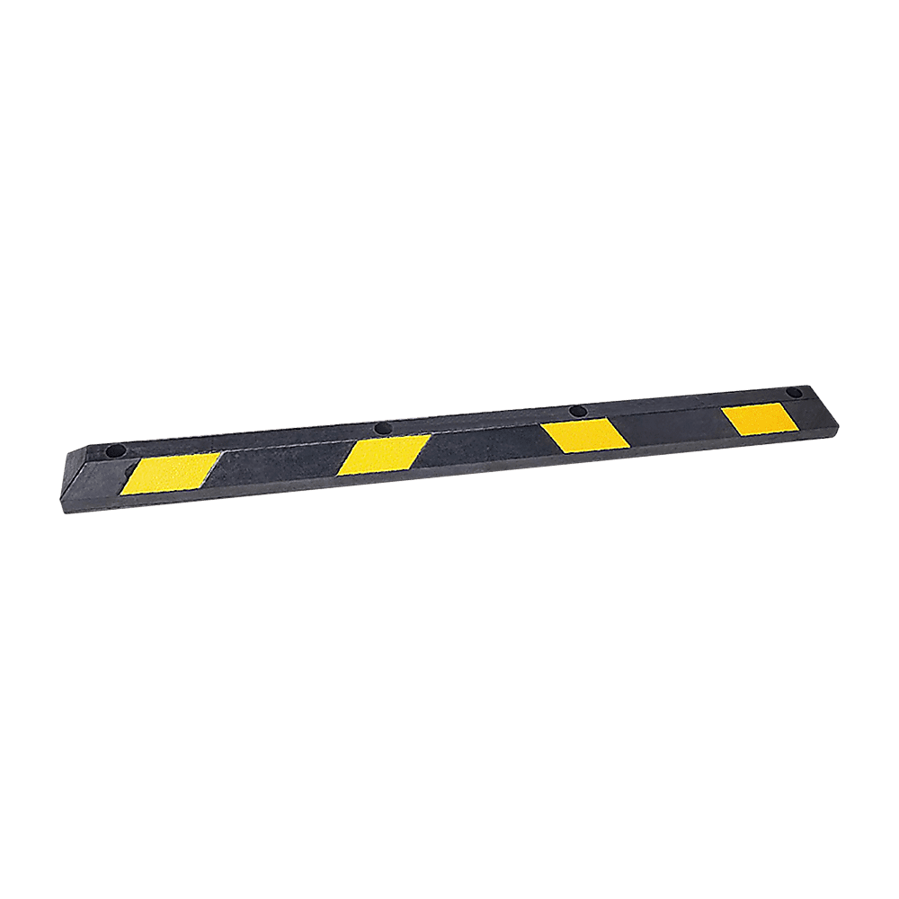180cm Heavy Duty Rubber Curb Parking Guide Wheel Driveway Stopper Reflective Yellow