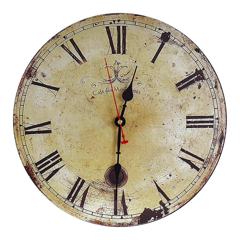 Large Vintage Wall Clock Kitchen Office Retro Timepiece