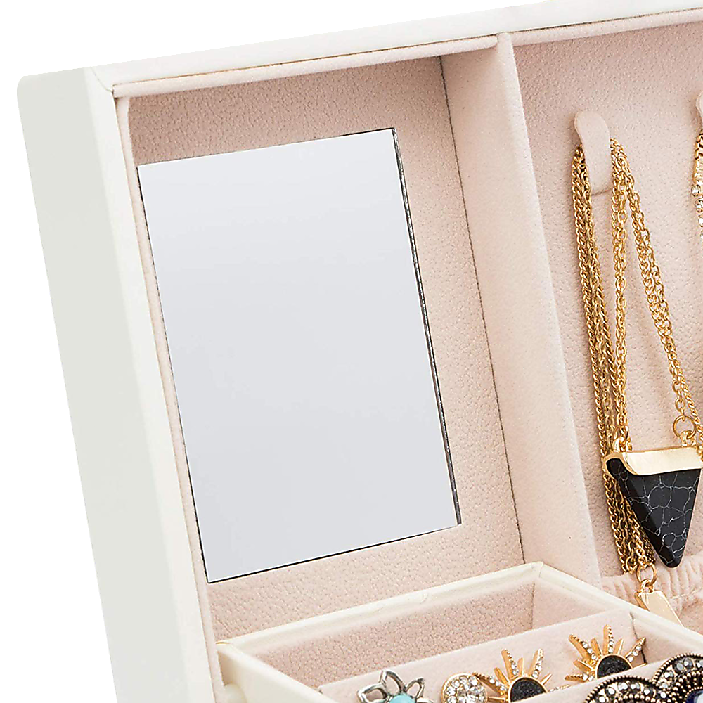 Jewellery Storage Box Girls Rings Necklaces Display Organiser Storage Case Bedworld