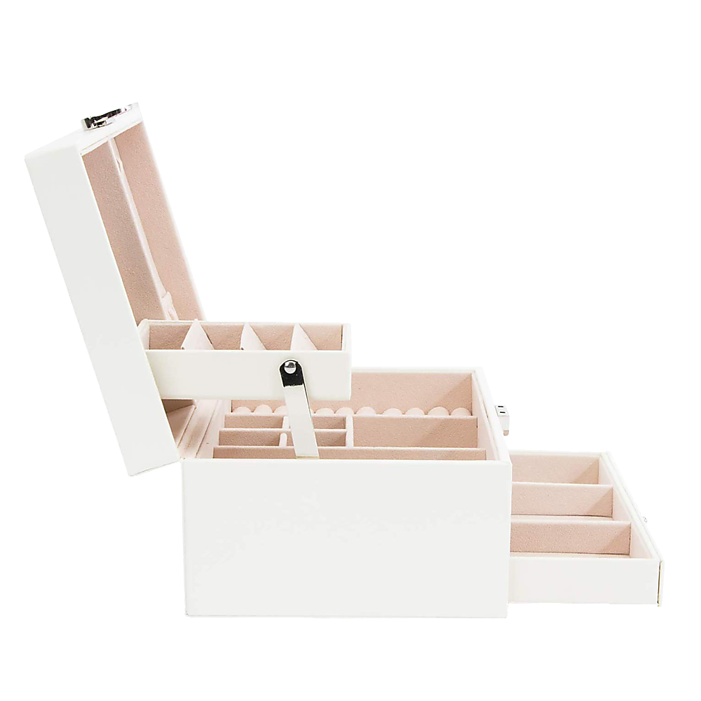 Jewellery Storage Box Girls Rings Necklaces Display Organiser Storage Case Bedworld