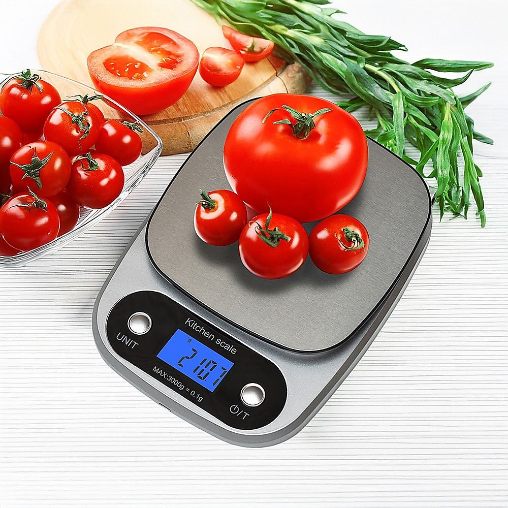0.1g Digital Kitchen Scale 3kg Rechargeable High Precision Food Bedworld