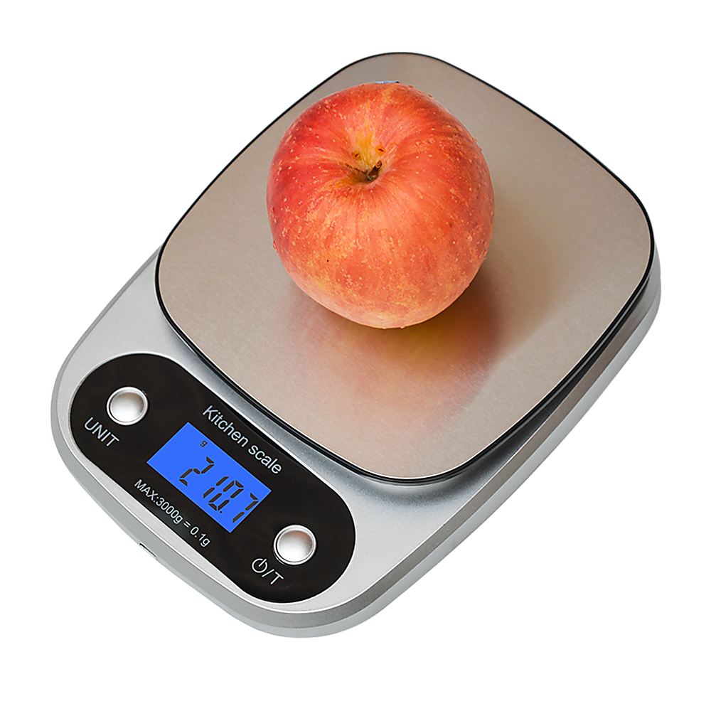 0.1g Digital Kitchen Scale 3kg Rechargeable High Precision Food Bedworld