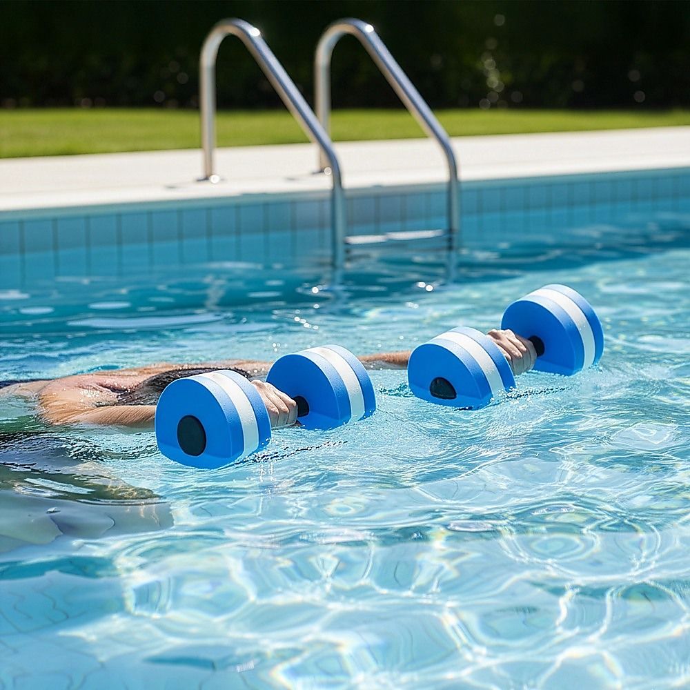 2x Water Aerobics Dumbbell EVA Aquatic Barbell Aqua Fitness Bedworld