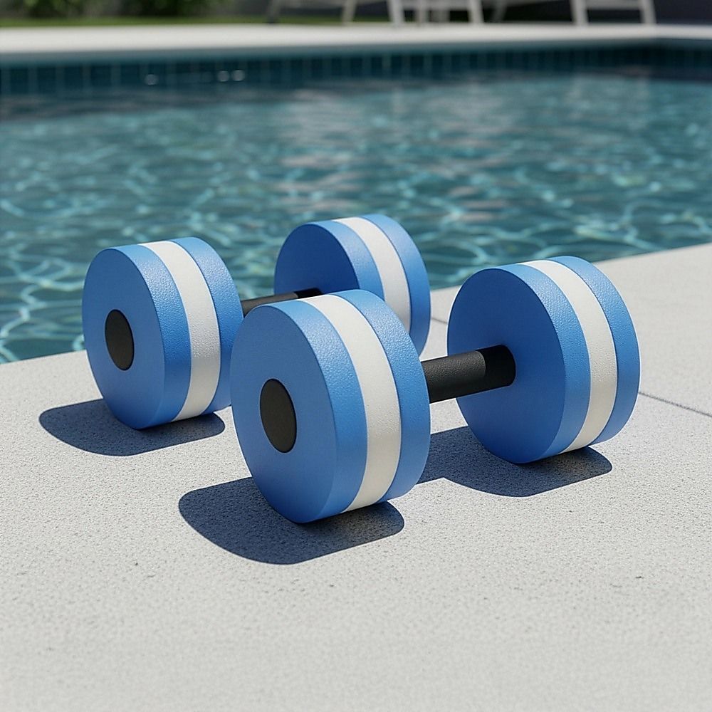 2x Water Aerobics Dumbbell EVA Aquatic Barbell Aqua Fitness Bedworld