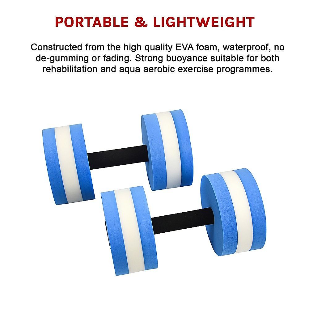 2x Water Aerobics Dumbbell EVA Aquatic Barbell Aqua Fitness Bedworld