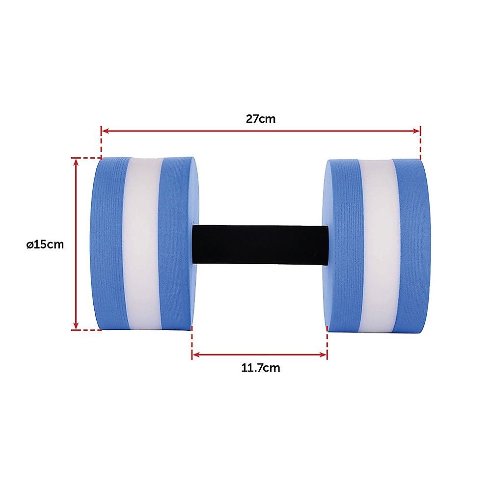 2x Water Aerobics Dumbbell EVA Aquatic Barbell Aqua Fitness Bedworld