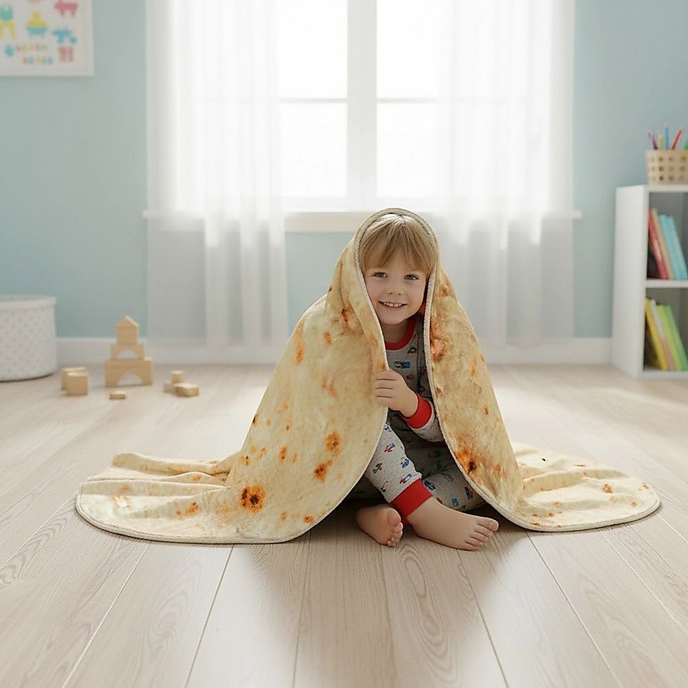 Tortilla Blanket Burrito 180cm Blanket Throw Rug Bedworld