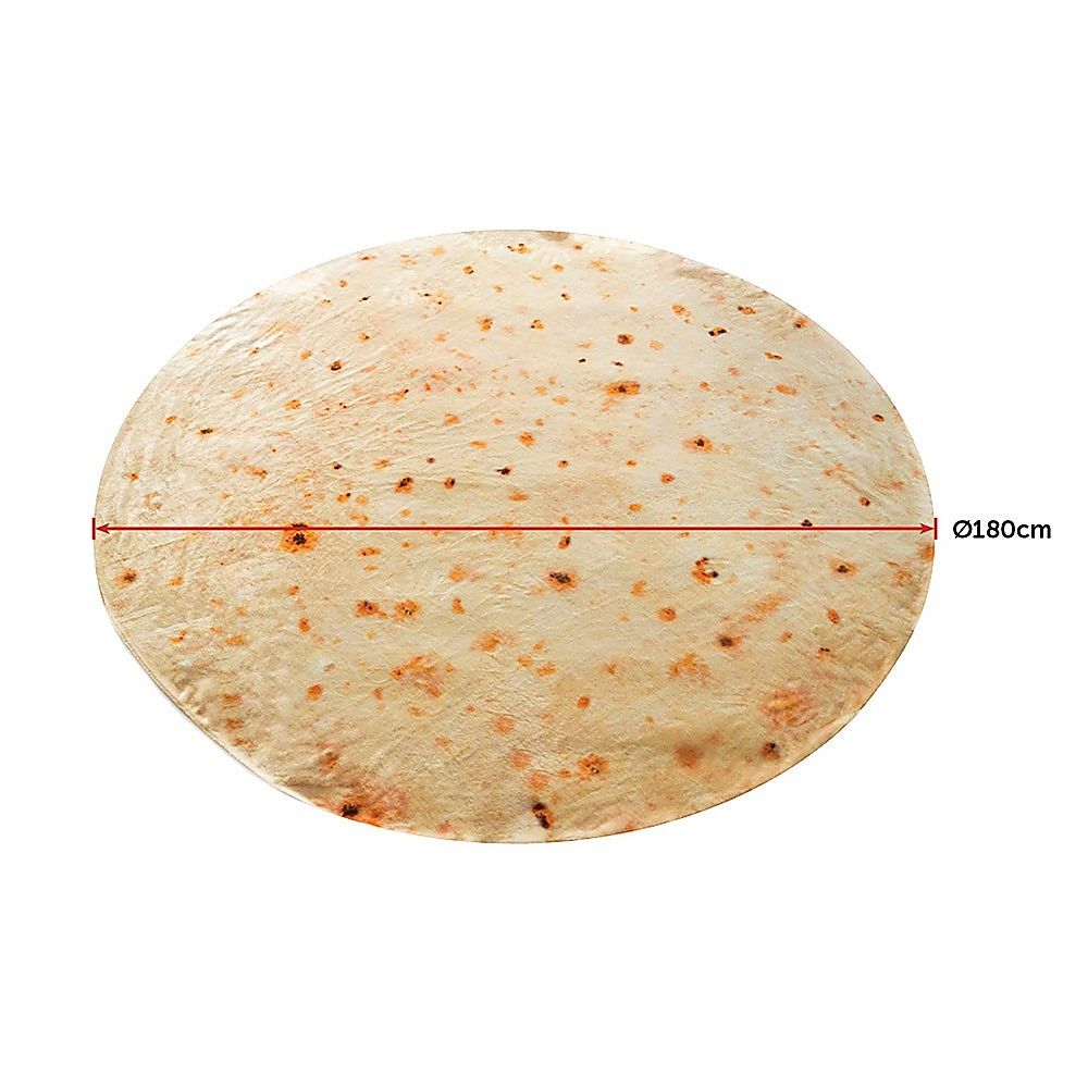 Tortilla Blanket Burrito 180cm Blanket Throw Rug Bedworld