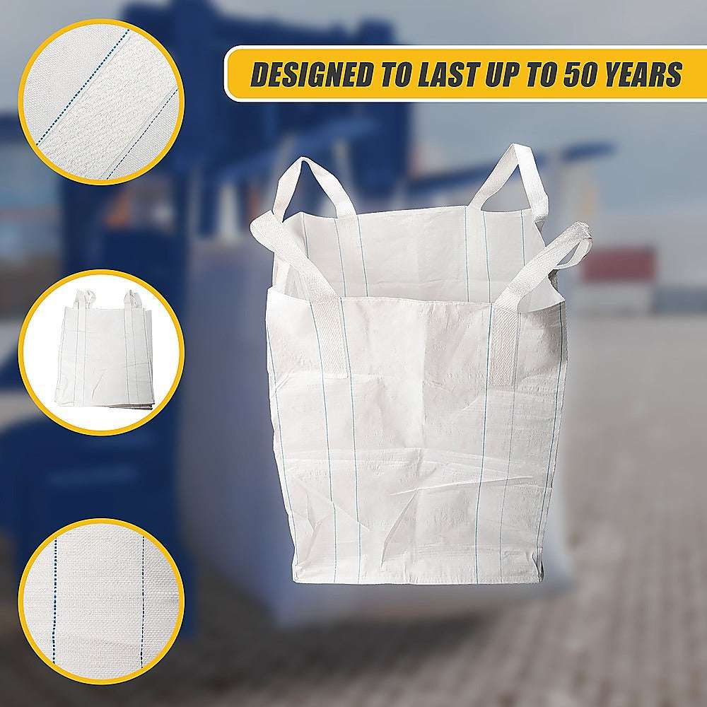 4 x 1 tonne FIBC Polypropylene UV Rated Builder / Bulk / Landscape Bags